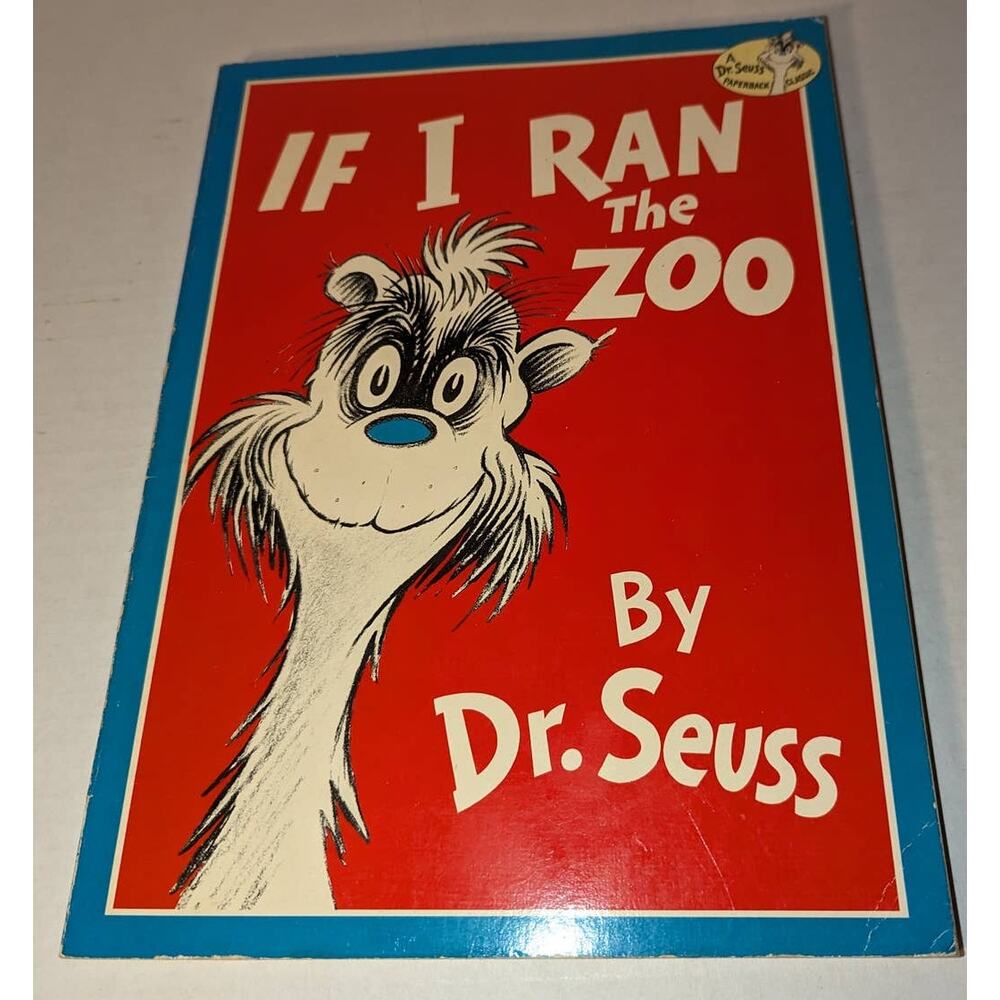 Vintage 1978 Dr. Suess If I Ran A Zoo Paper Back Random House Retired Rare